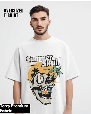 Summer Skull: Oversized T-Shirt