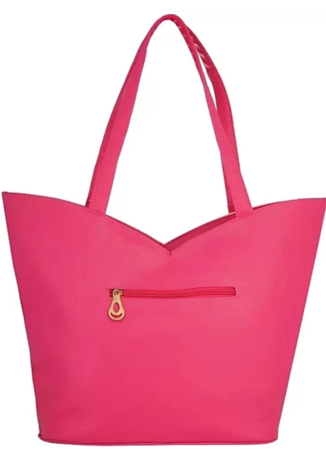 Women multicolour Pink and Beidge colour hand bag