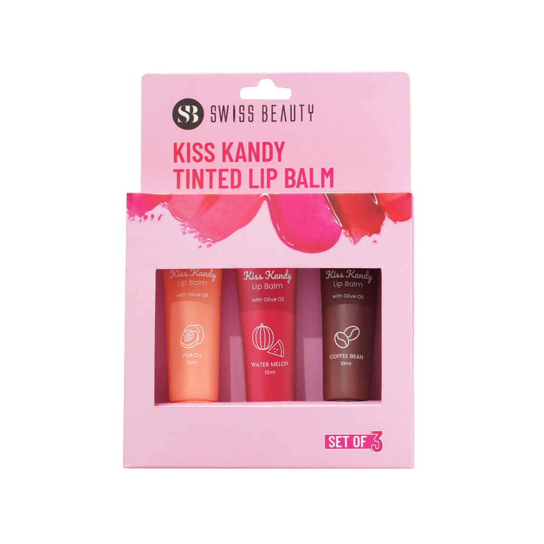 Swiss Beauty KISS KANDY LIP BALM PACK OF 3