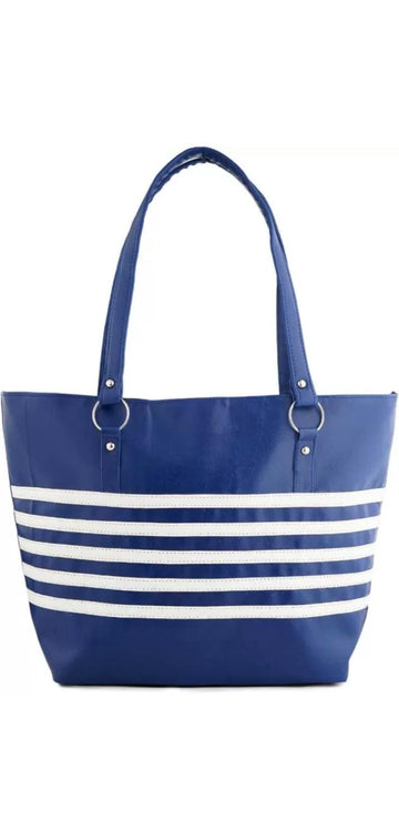 Women Multicolour Blue and White hand bag