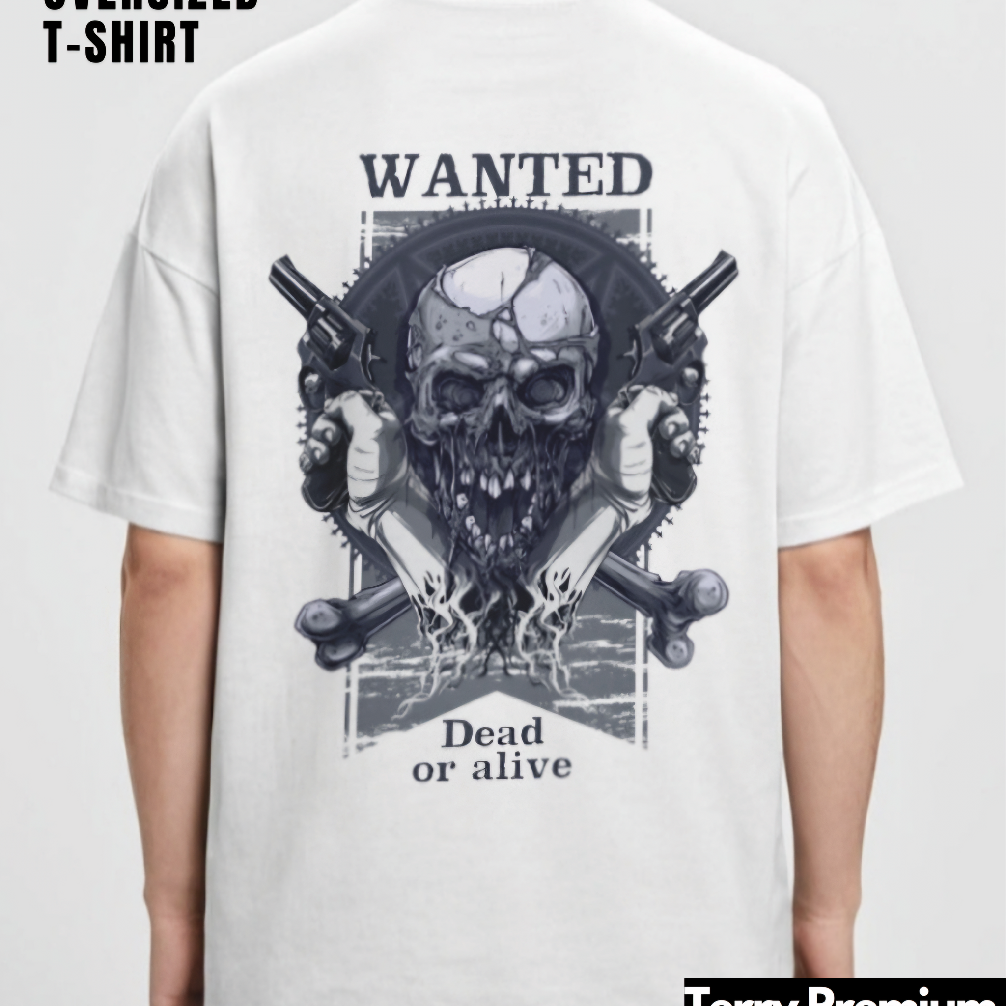 Wanted Skull: Oversized T-Shirt