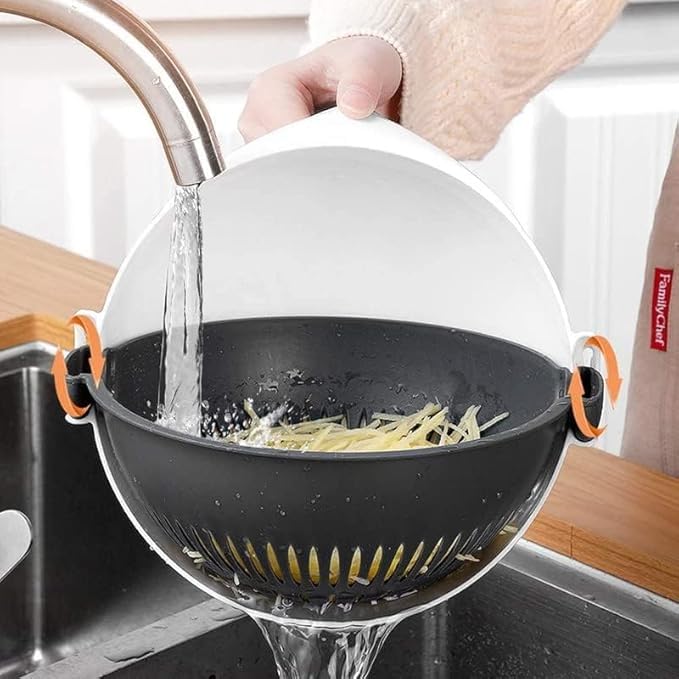 Trendzix 9-in-1 Vegetable Cutter with Drain Basket – Multifunction Veg Chopper & Slicer