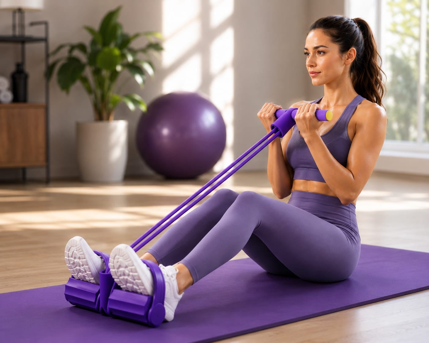 Trendzix Pedal Resistance Band Trainer – Full Body Exercise & Stretching Equipment