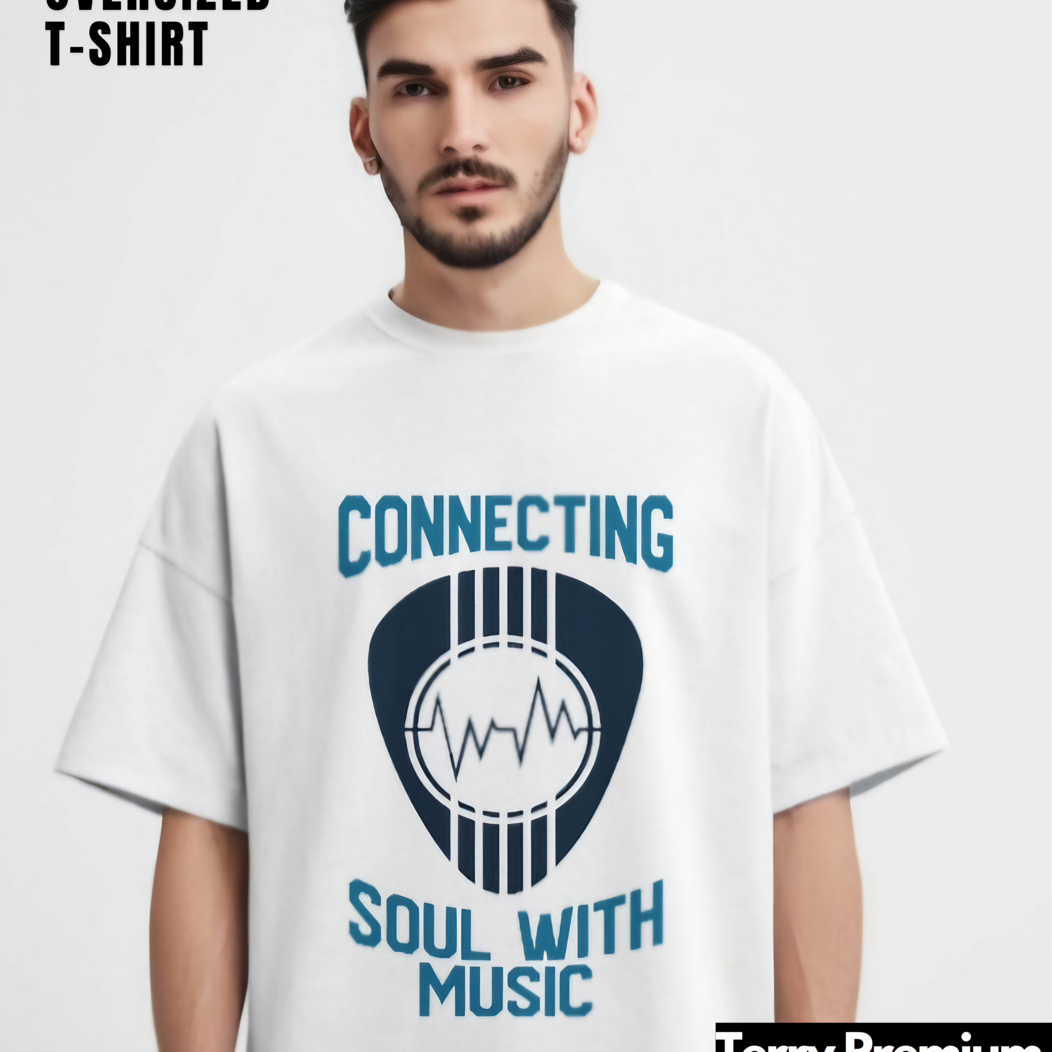 "Connecting Soul With Music"- Oversized T-Shirt