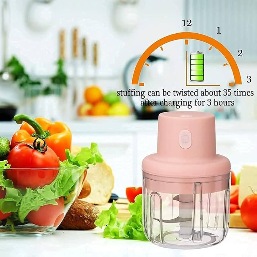 Electric Mini Garlic & Vegetable Chopper for Fast Cooking Prep