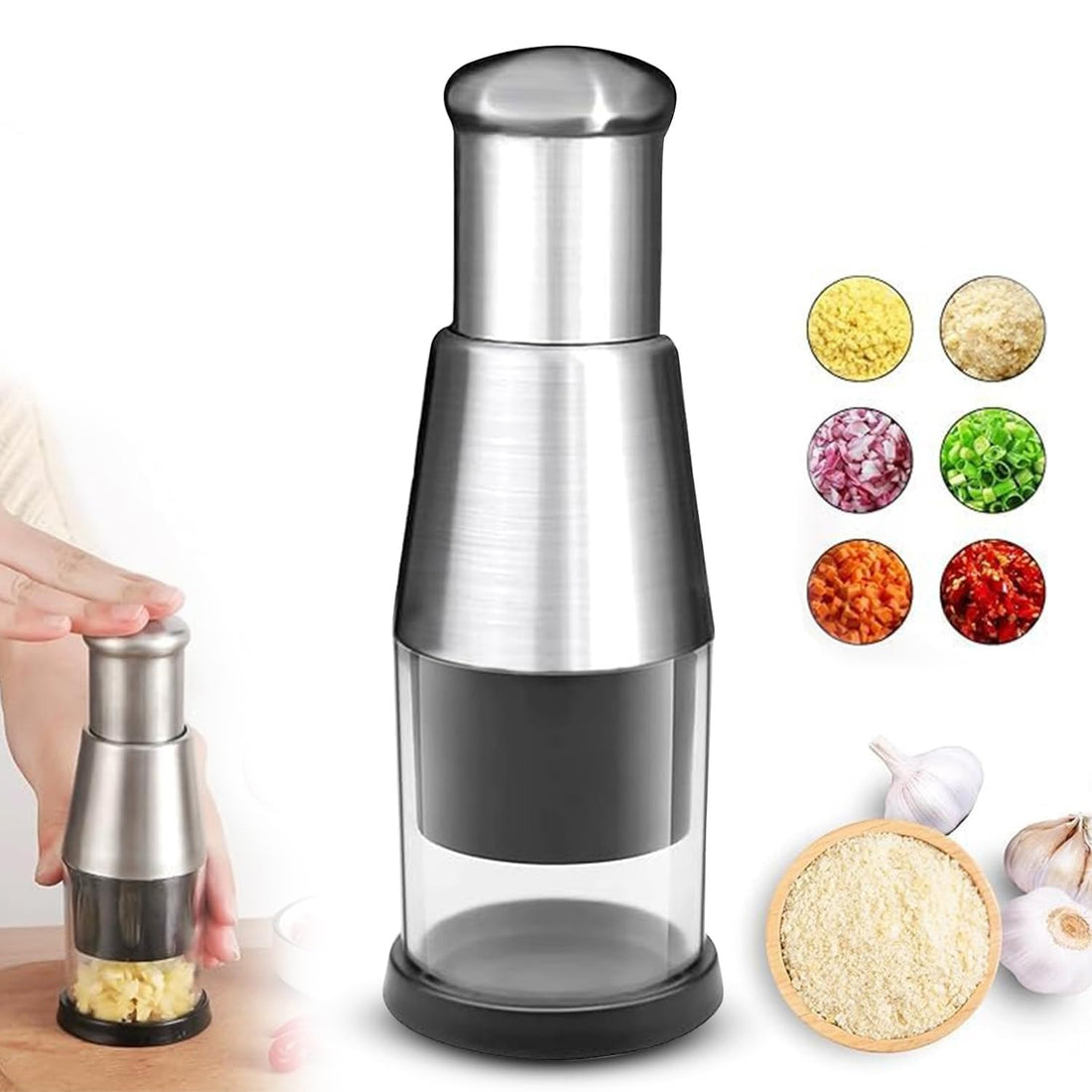 Manual Garlic Press & Crusher for Kitchen