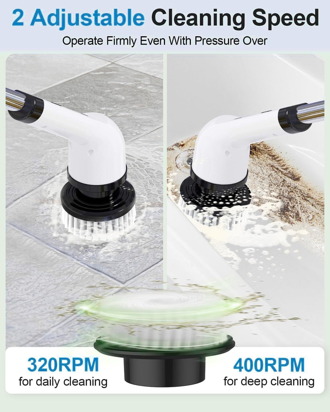 Electric Spin Scrubber for Bathroom & Floor Cleaning