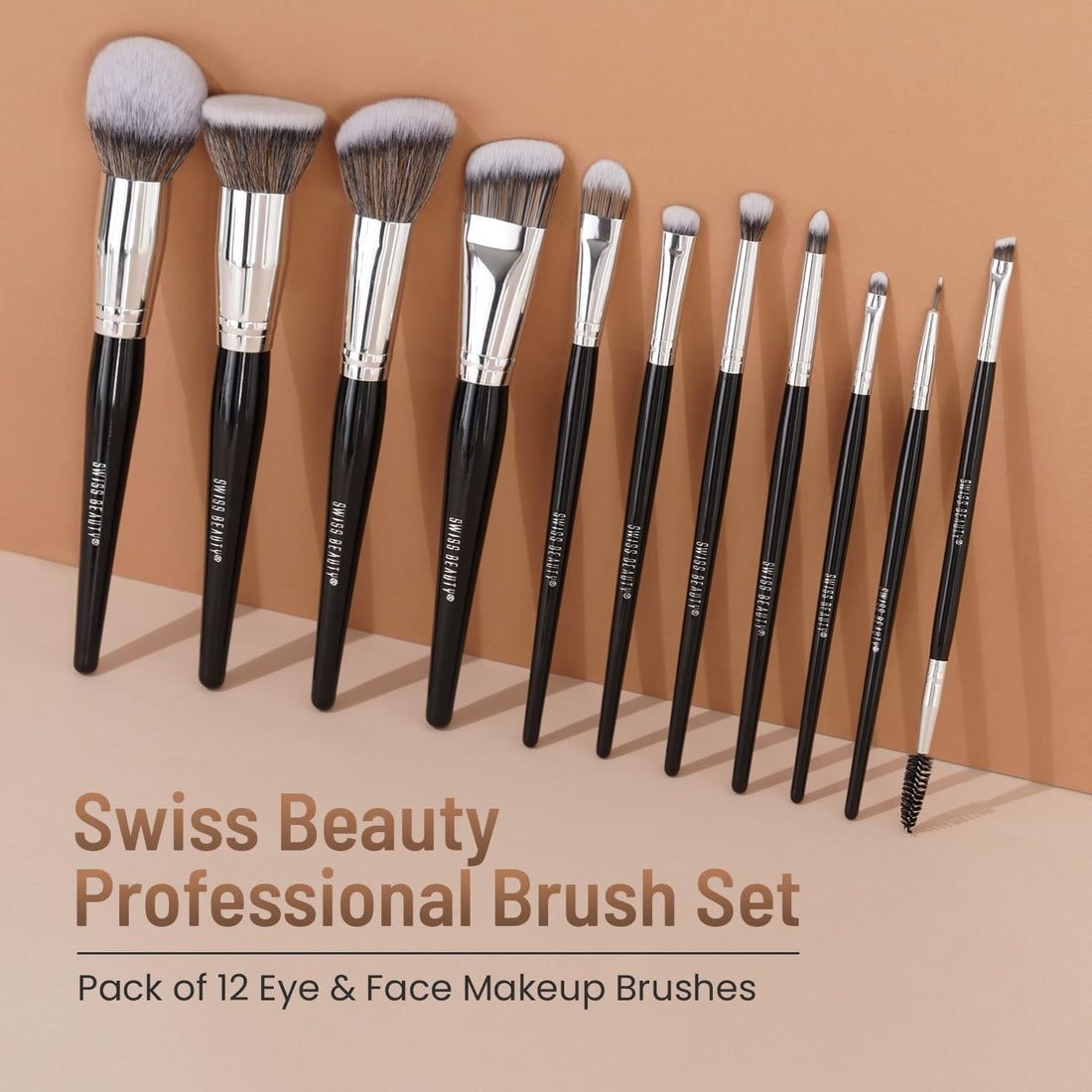 Swiss Beauty Professional Series  Makeup Brush 12 Piece Set