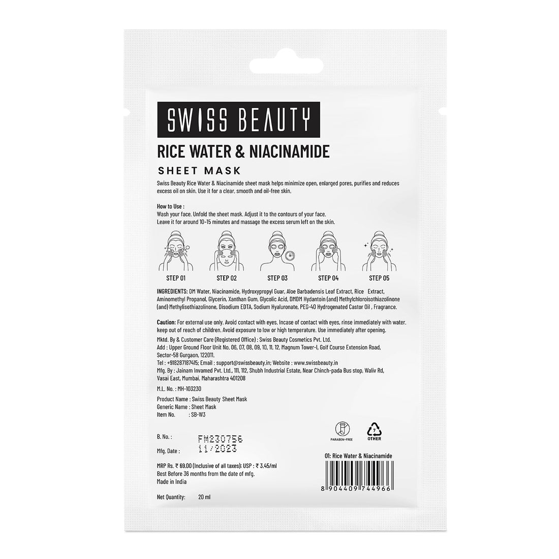 Swiss Beauty Sheet Mask